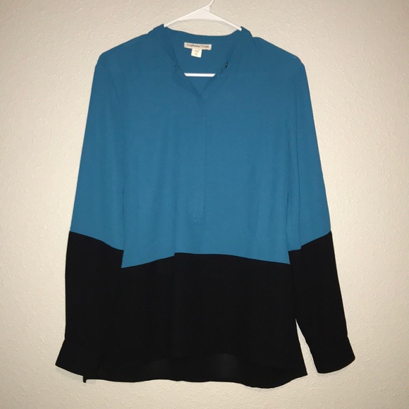 Blue and Black Blouse - Picture 1 of 4
